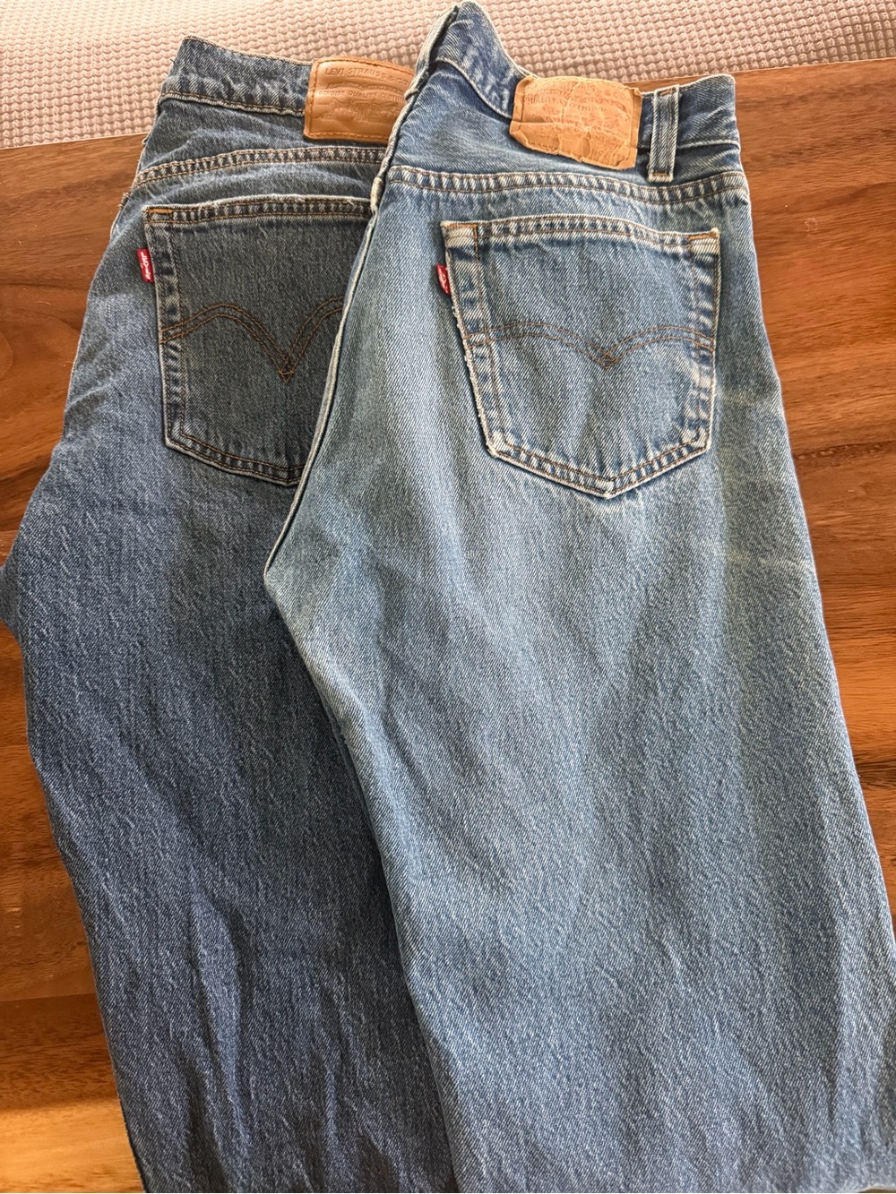 Levi's Two-Tone Blue Denim Jeans Pair